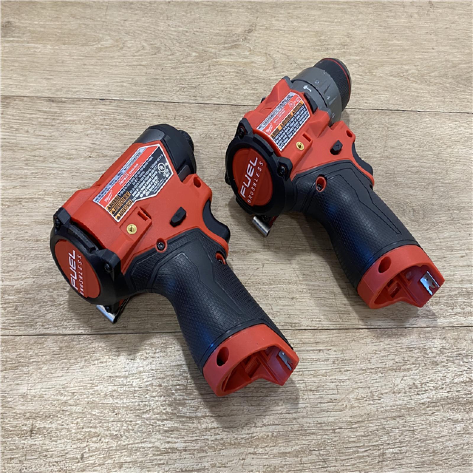AS-IS Milwaukee FUEL 12-Volt Lithium-Ion Brushless Cordless Hammer Drill and Impact Driver Combo Kit