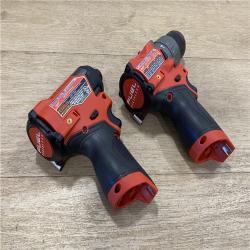 AS-IS Milwaukee FUEL 12-Volt Lithium-Ion Brushless Cordless Hammer Drill and Impact Driver Combo Kit