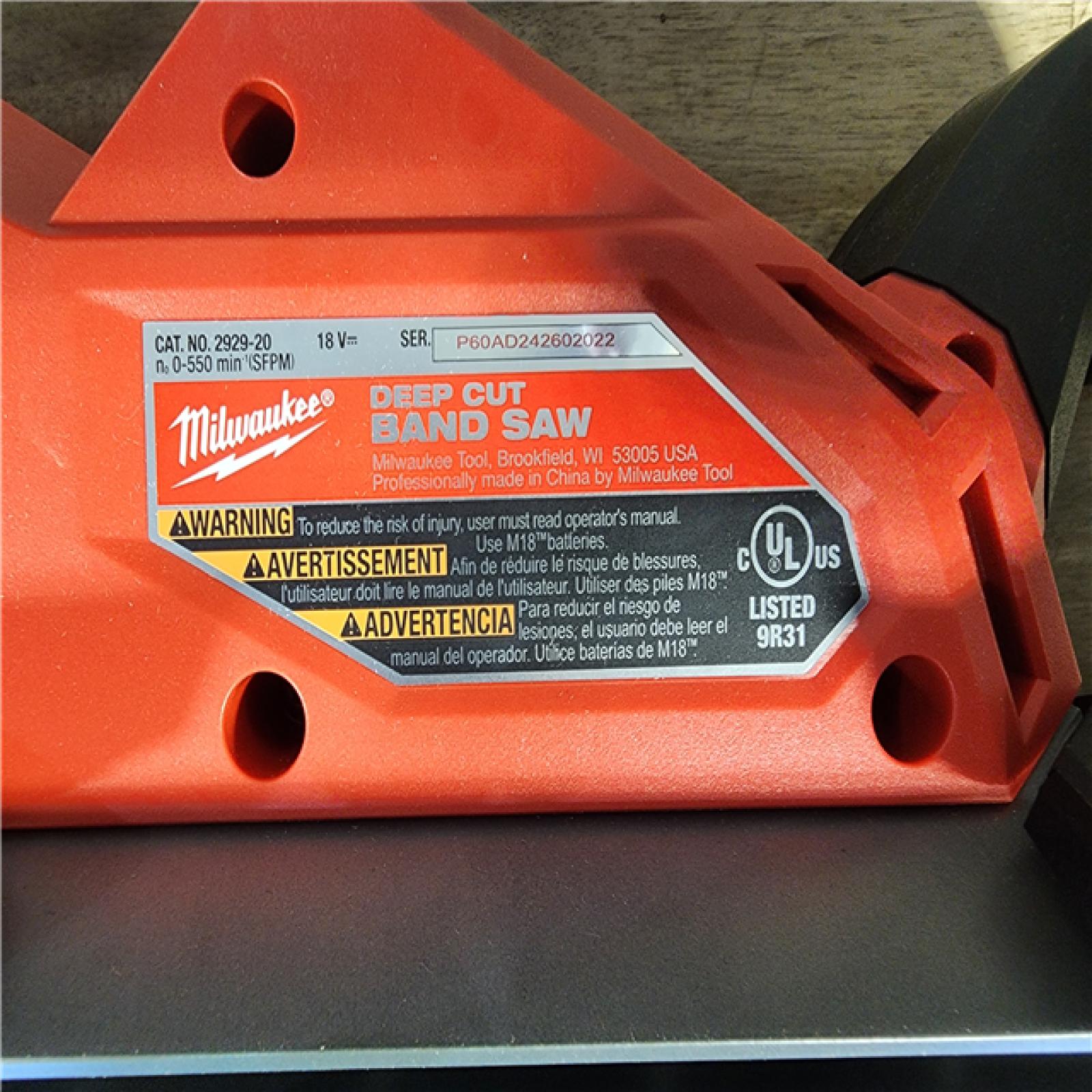 HOUSTON LOCATION - AS-IS M18 FUEL 18V Lithium-Ion Brushless Cordless Deep Cut Band Saw (Tool-Only)