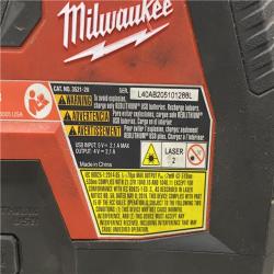 AS-IS Milwaukee 100 ft. REDLITHIUM Lithium-Ion USB Green Rechargeable Cross Line Laser Level Kit
