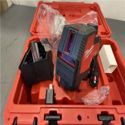 AS-IS - Milwaukee Green 100 ft. Cross Line and Plumb Points Rechargeable Laser Level Kit