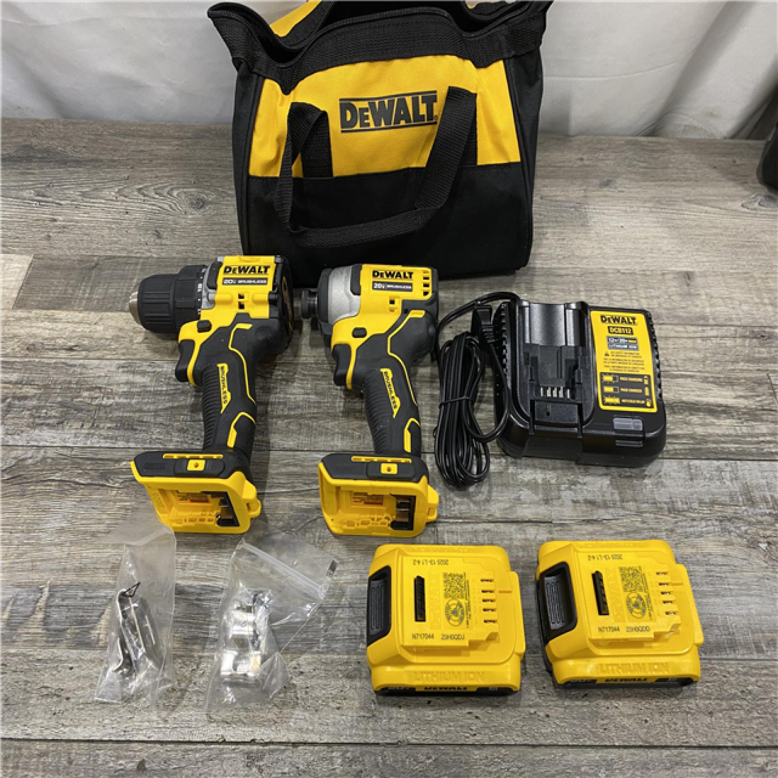 AS-IS DEWALT ATOMIC 20-Volt MAX Lithium-Ion Cordless Combo (2-Tool) Kit