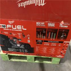 Dallas Location - As-Is 	Milwaukee M18 FUEL Brushless Cordless 21 in. Dual Battery Self-Propelled Mower Kit