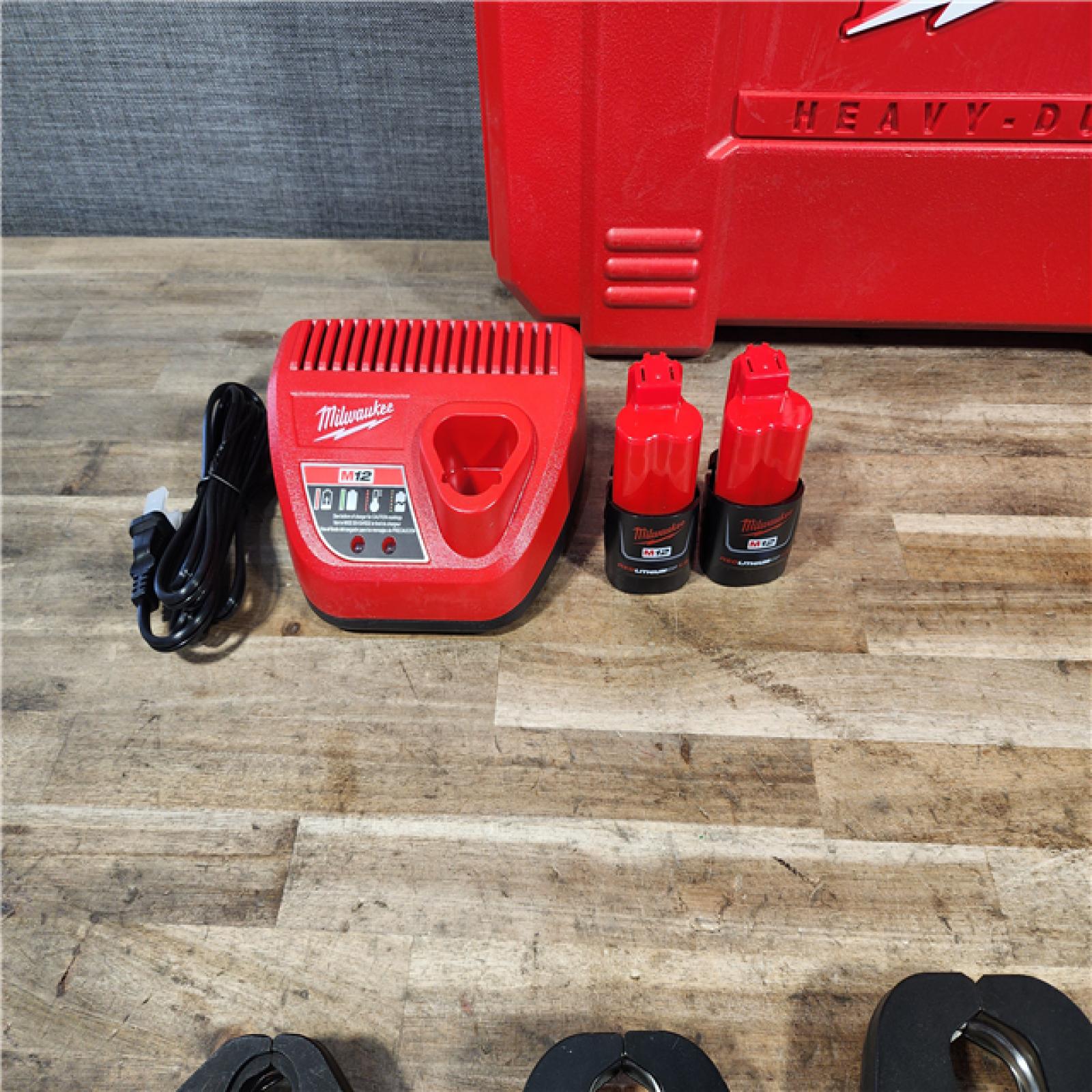 HOUSTON LOCATION - AS-IS M12 12-Volt Lithium-Ion Force Logic Cordless Press Tool Kit (3 Jaws Included) with Two 1.5 Ah Battery and Hard Case