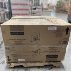 DALLAS LOCATION - SCOTT LIVING KAPLAN 48 in. Freestanding Media Console Wooden Electric Fireplace in White PALLET-(4 UNITS)