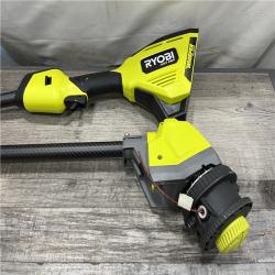 AS-IS RYOBI 40V HP Brushless Whisper Series 17 in. Cordless Battery Carbon Fiber Shaft String Trimmer Kit