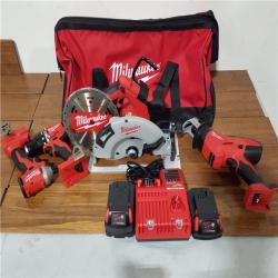 California NEW Milwaukee M18 4-Tool Combo Kit  Includes (2) Batteries  Charger and Tool Bag