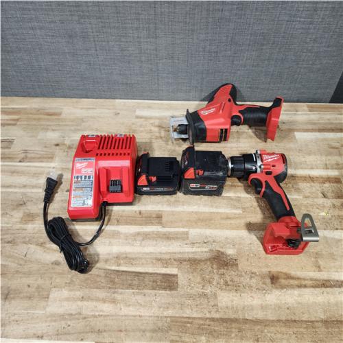 HOUSTON LOCATION - AS - IS Milwaukee 2 Tool Combo Kit W/ (2) Battery & Charger