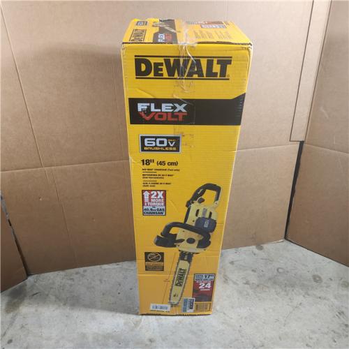 Houston location- AS-IS DEWALT DCCS672B FLEXVOLT 60V MAX Brushless Cordless 18 Chainsaw (Tool Only)
