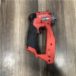 AS-IS Milwaukee FUEL 12V Lithium-Ion Brushless Cordless 4-in-1 Installation 3/8 in. Drill Driver with 4 Tool Head (Tool-Only)