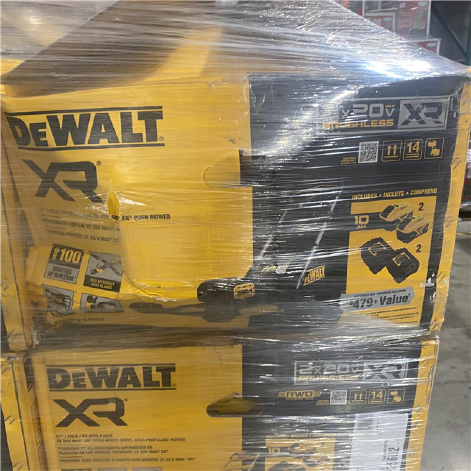 Dallas Location - As-Is DEWALT Lawn Mower Pallet