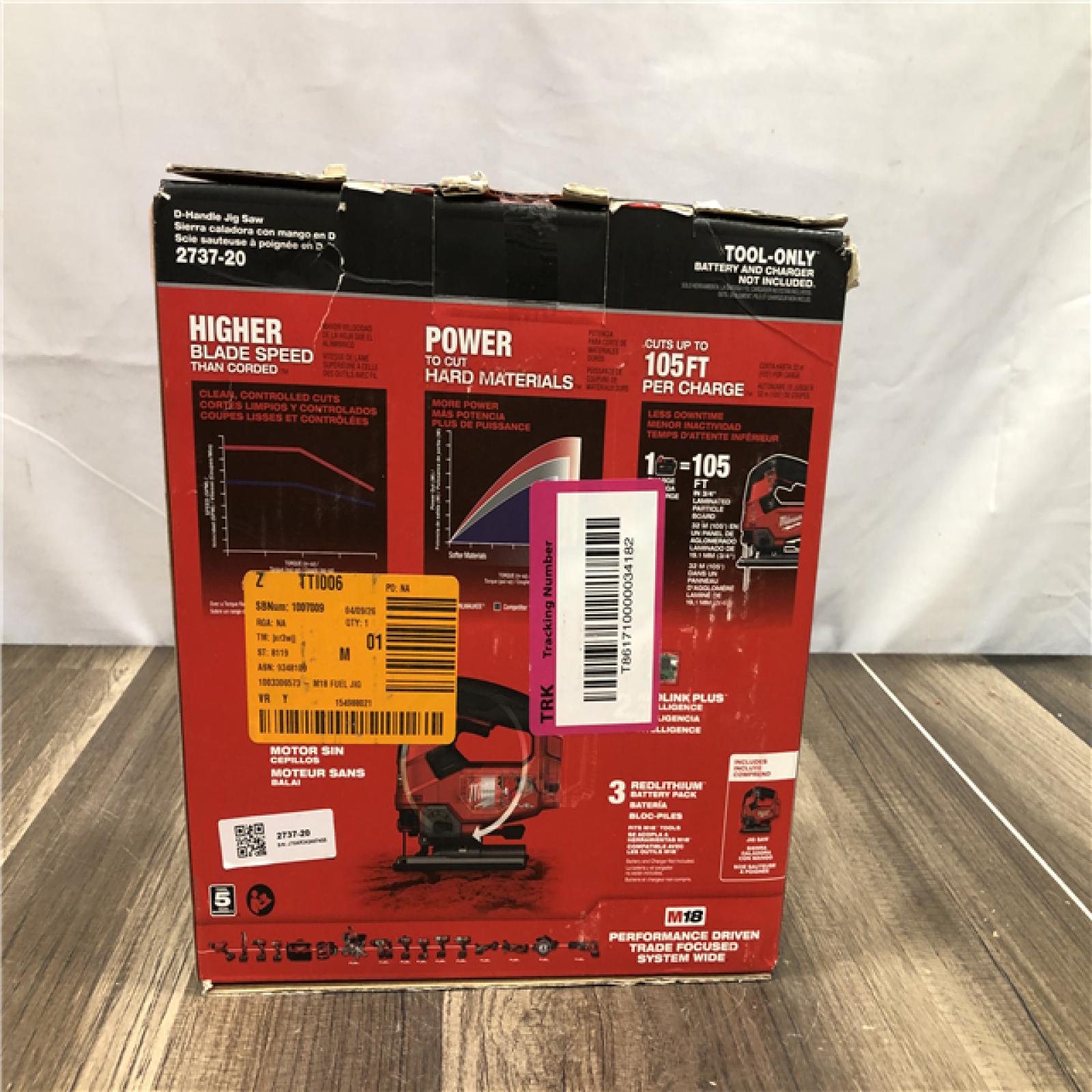 NEW- Milwaukee FUEL 18V Lithium-Ion Brushless Cordless Jig Saw (Tool-Only)