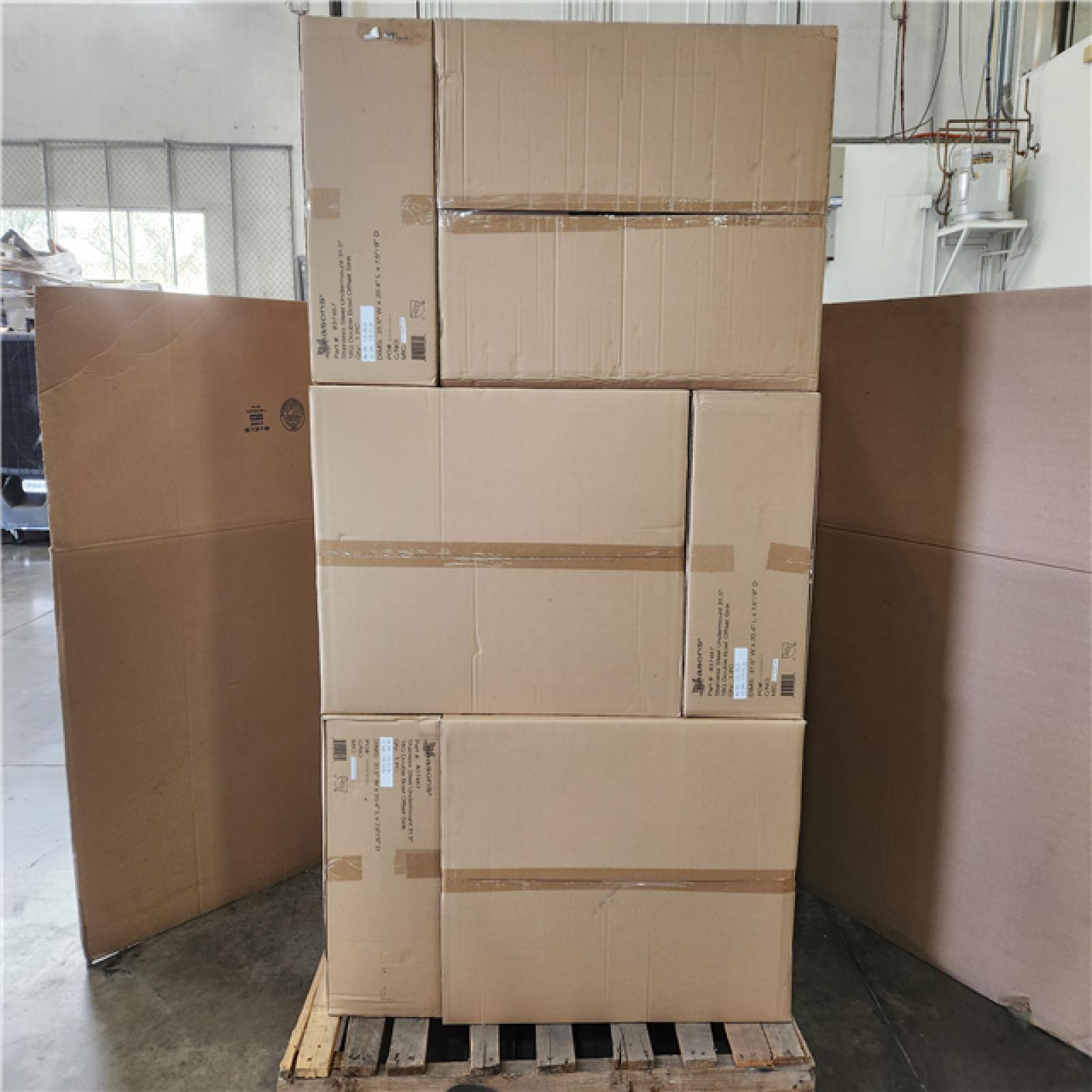 Phoenix NEW Seasons Stainless Steel Undermount 31.5 18G Double Bowl Offset Sink Pallet (12-Boxes)