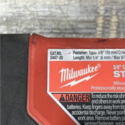 AS-IS Milwaukee 12-Volt Lithium-Ion Cordless 3/8 in. Crown Stapler (Tool-Only)