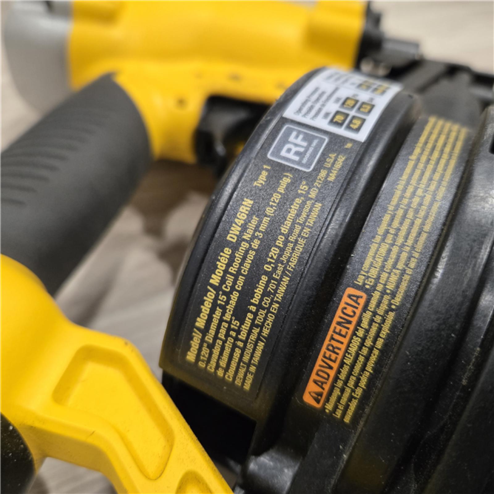 AS-IS DeWalt15 Degree Pneumatic Coil Roofing Nailer (Tool-Only)