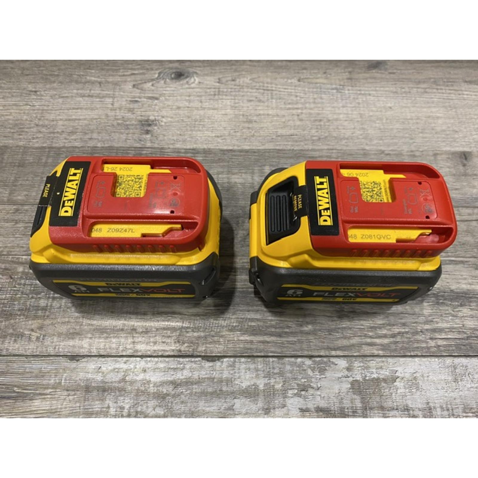 AS-IS DEWALT FLEXVOLT 20V/60V MAX Lithium-Ion 6.0Ah Battery Pack (2 Pack)