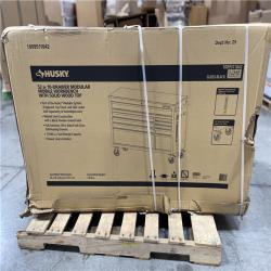 DALLAS LOCATION - Husky Modular Tool Storage 52 in. W x 20 in. D Standard Duty Black Mobile Workbench Cabinet