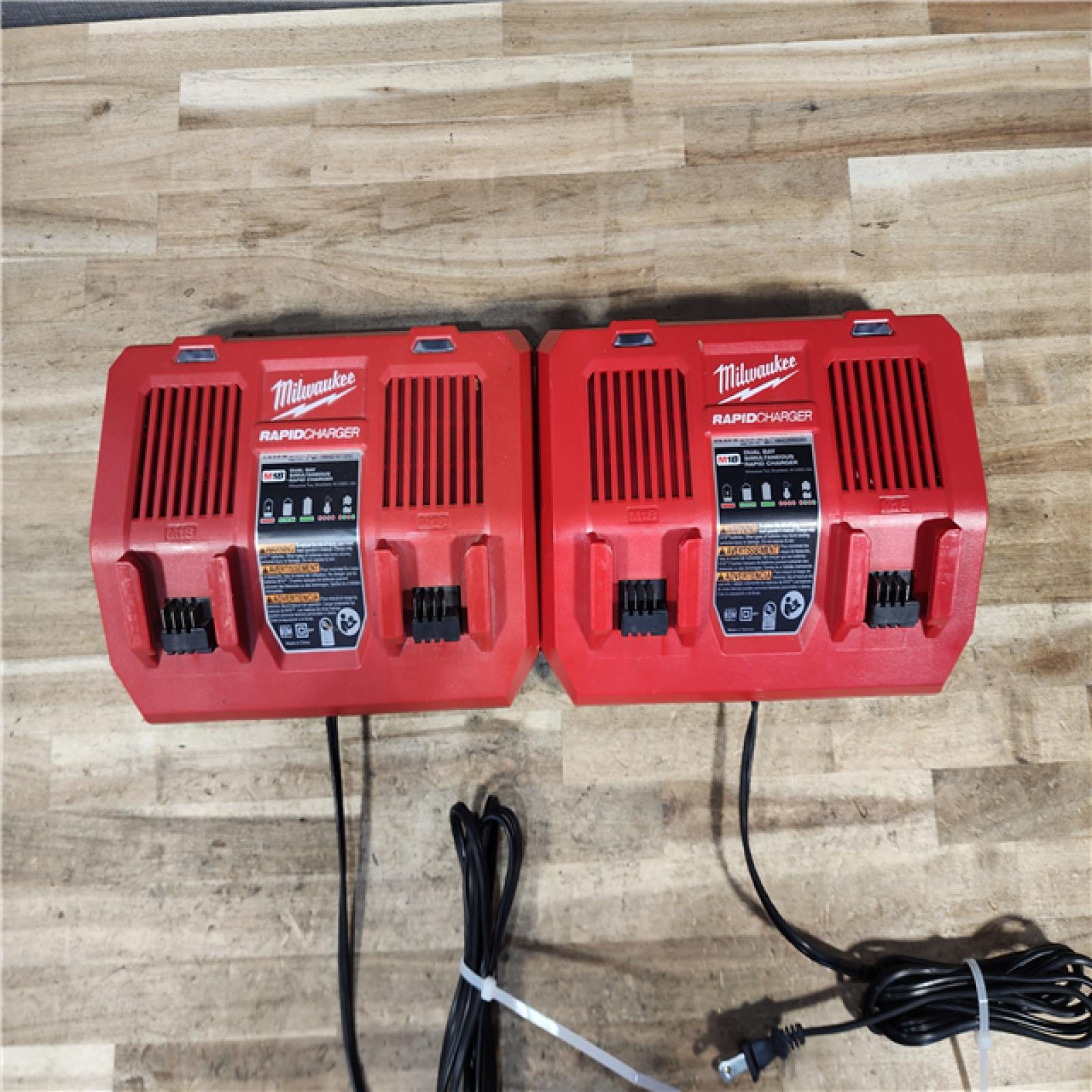 HOUSTON LOCATION - AS-IS MILWAUKEE BATTERY CHARGER PACK QTY - 2