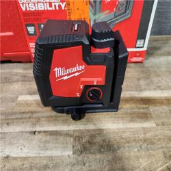 HOUSTON LOCATION - AS-IS (APPEARS LIKE NEW) Milwaukee 100 ft. REDLITHIUM Lithium-Ion USB Green Rechargeable Cross Line Laser Level with Charger