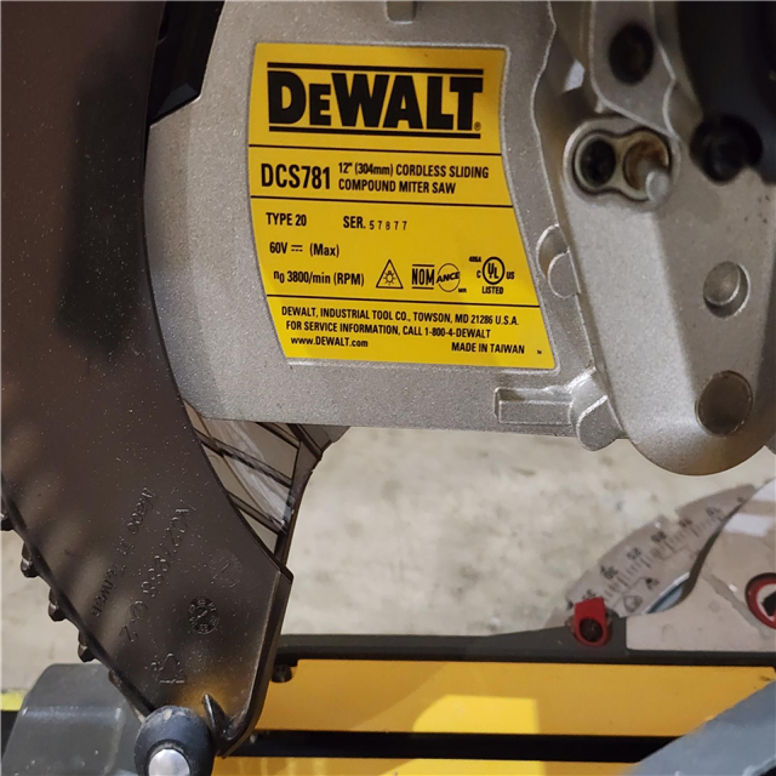 HOUSTON LOCATION - AS-IS DEWALT 60V Lithium-Ion 12 in. Cordless Sliding Miter Saw (Tool Only)