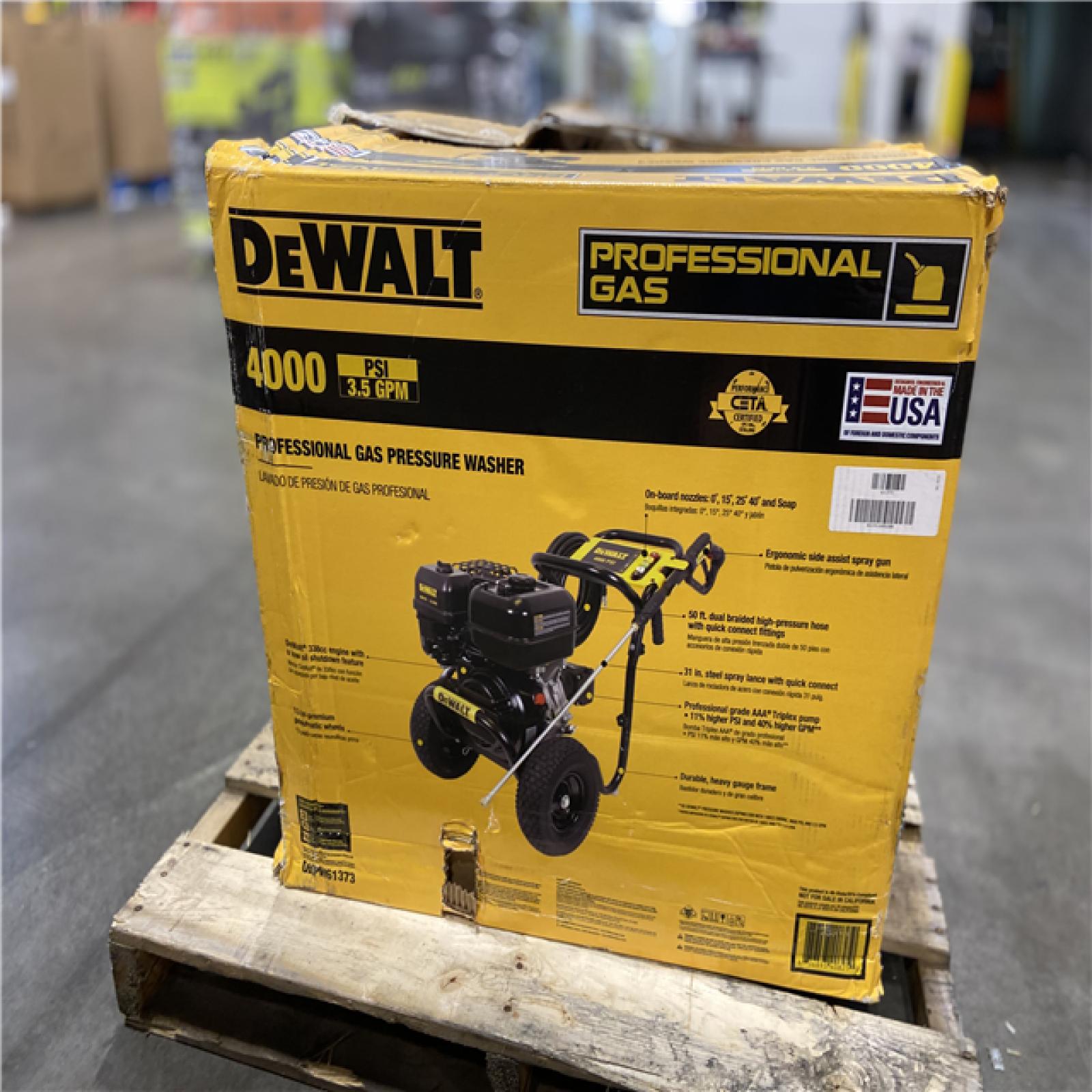 DALLAS LOCATION - DEWALT 4000 PSI 3.5 GPM Cold Water Gas Pressure Washer with DeWalt 338cc Engine