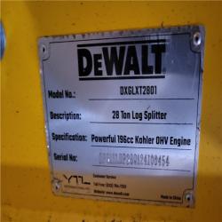 CALIFORNIA AS-IS DEWALT 28 TON LOG SPLITTER