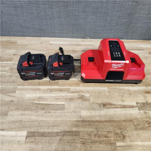 HOUSTON LOCATION - AS - IS Milwaukee M18 18V Dual Bay Simultaneous Super Charger W/ (2) BATTERIES