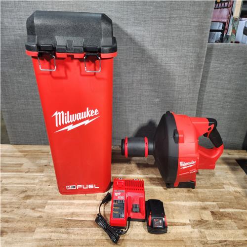 Houston Location AS-IS Milwaukee FUEL 18-Volt Lithium-Iron Cordless Plumbing Drain Snake Auger Kit