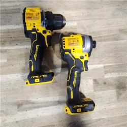 HOUSTON LOCATION - AS-IS Dewalt DCK225D2 20V MAX ATOMIC Brushless Compact Lithium-Ion 1/2 in. Cordless Drill Driver and 1/4 in. Impact Driver Combo Kit with 2 Batteries 2 Ah