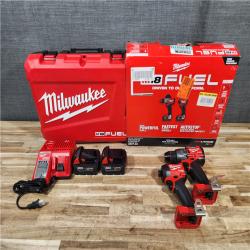 HOUSTON LOCATION - AS-IS (APPEARS LIKE NEW) Milwaukee FUEL 18V Lithium-Ion Brushless Cordless Hammer Drill and Impact Driver Combo Kit