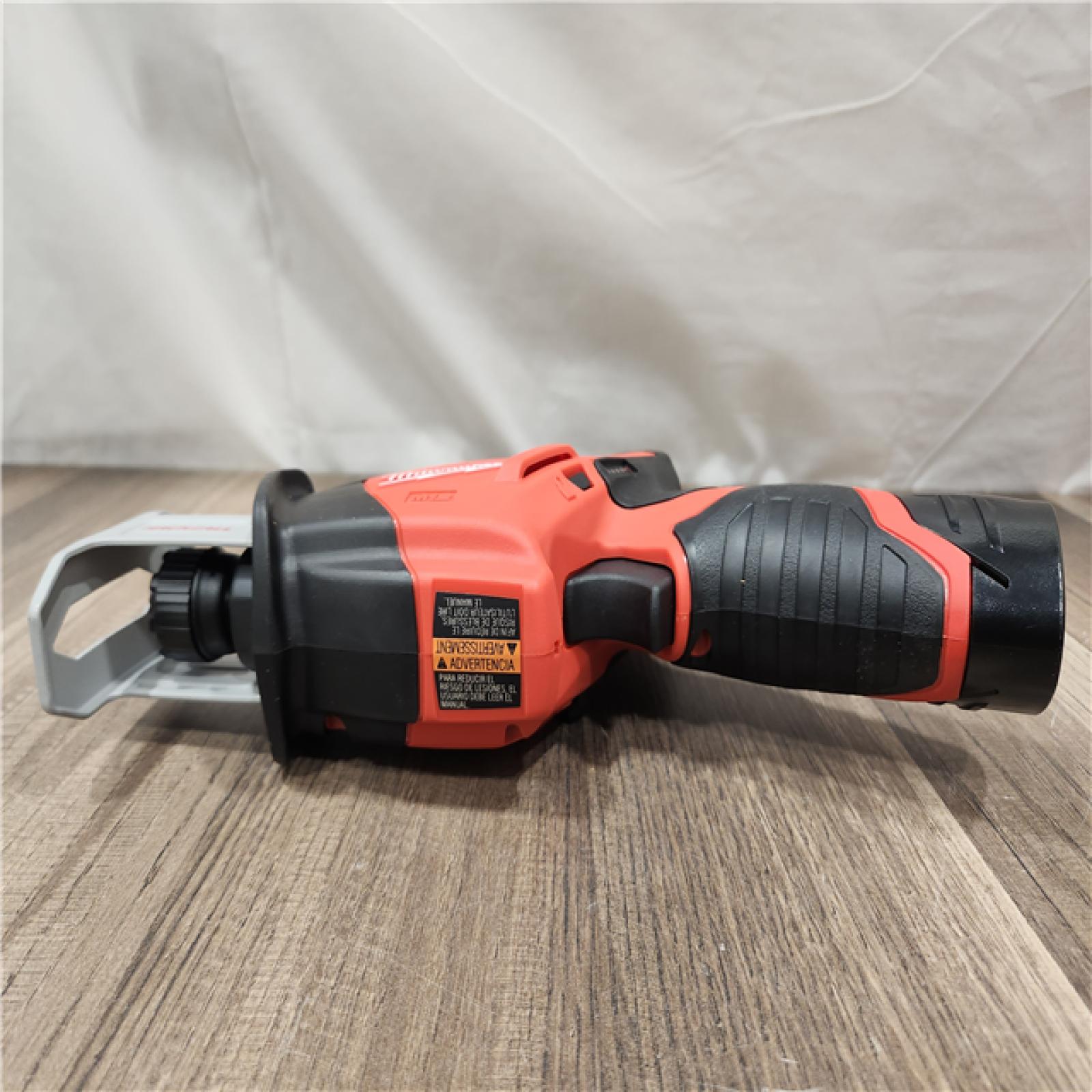 AS-IS- Milwaukee 12V 1.5Ah Cordless Straight Handle Reciprocating Saw Kit