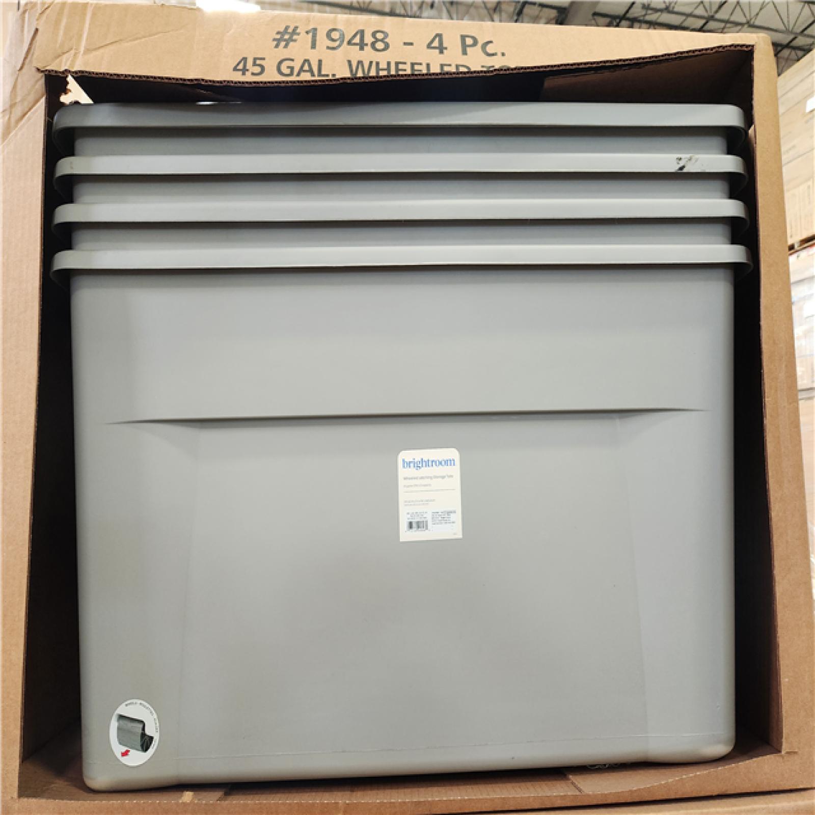 Phoenix Location BrightRoom Wheeled Latching Storage Tote 45 Gallon (170.3 L) Capacity (4 Per Box) Pallet  (6 Boxes)