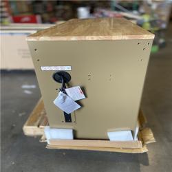 DALLAS LOCATION - Husky Standard Duty 46 in. W x 18 in. D 9-Drawer Gloss Tan Mobile Workbench Cabinet with Solid Wood Top