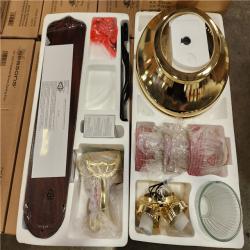 Phoenix Location NEW Seasons 52 LED Polished Brass Ceiling Fan Pallet (24 Boxes)