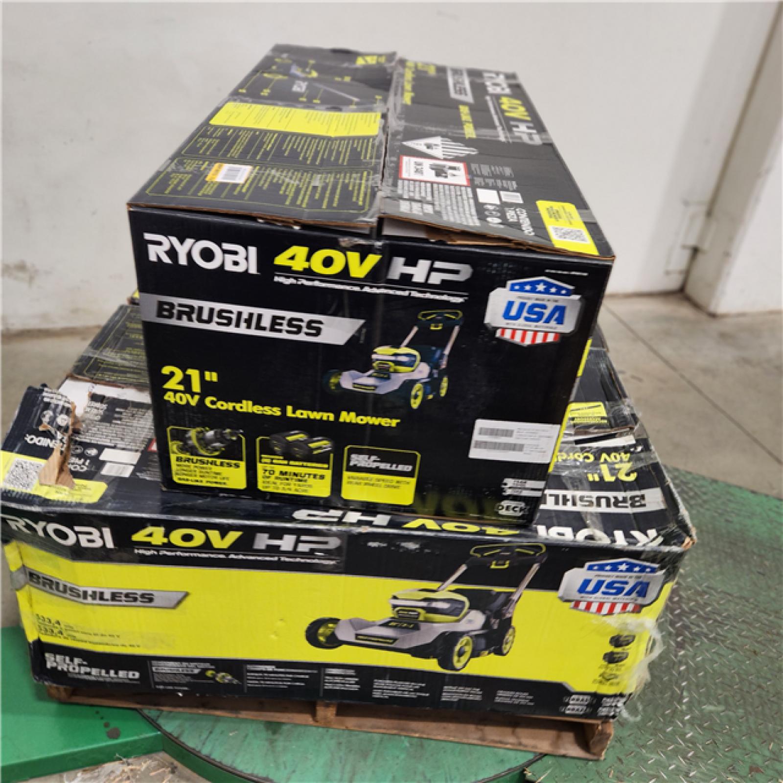 Dallas Location - As-Is RYOBI 40V HP Brushless 21 in.Self-Propelled Lawn Mower with (2) 6.0 Ah Batteries and Charger(Lot Of 3)
