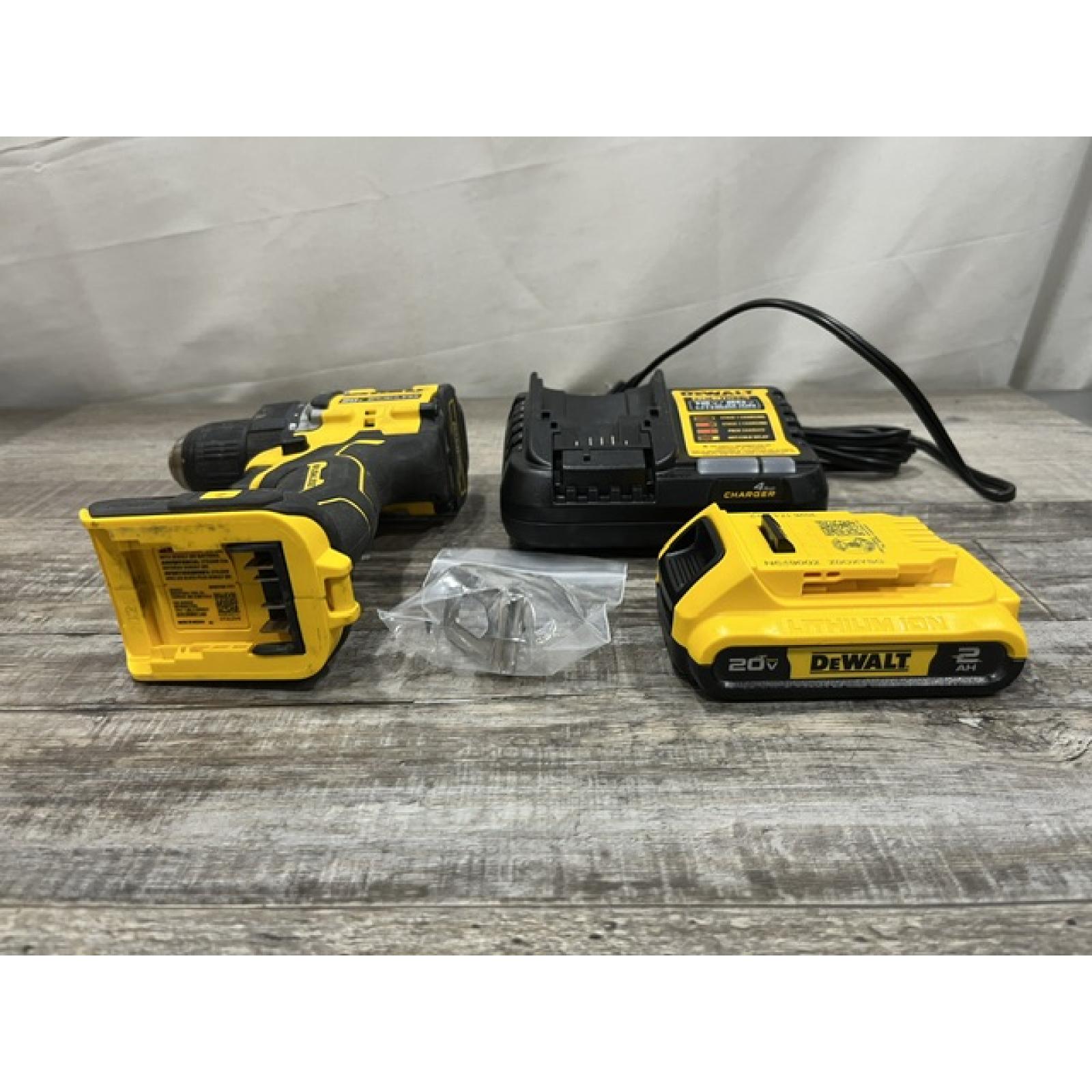 AS-IS DEWALT Atomic 20V Lithium-Ion Cordless Compact 1/2 in. Drill/Driver Kit