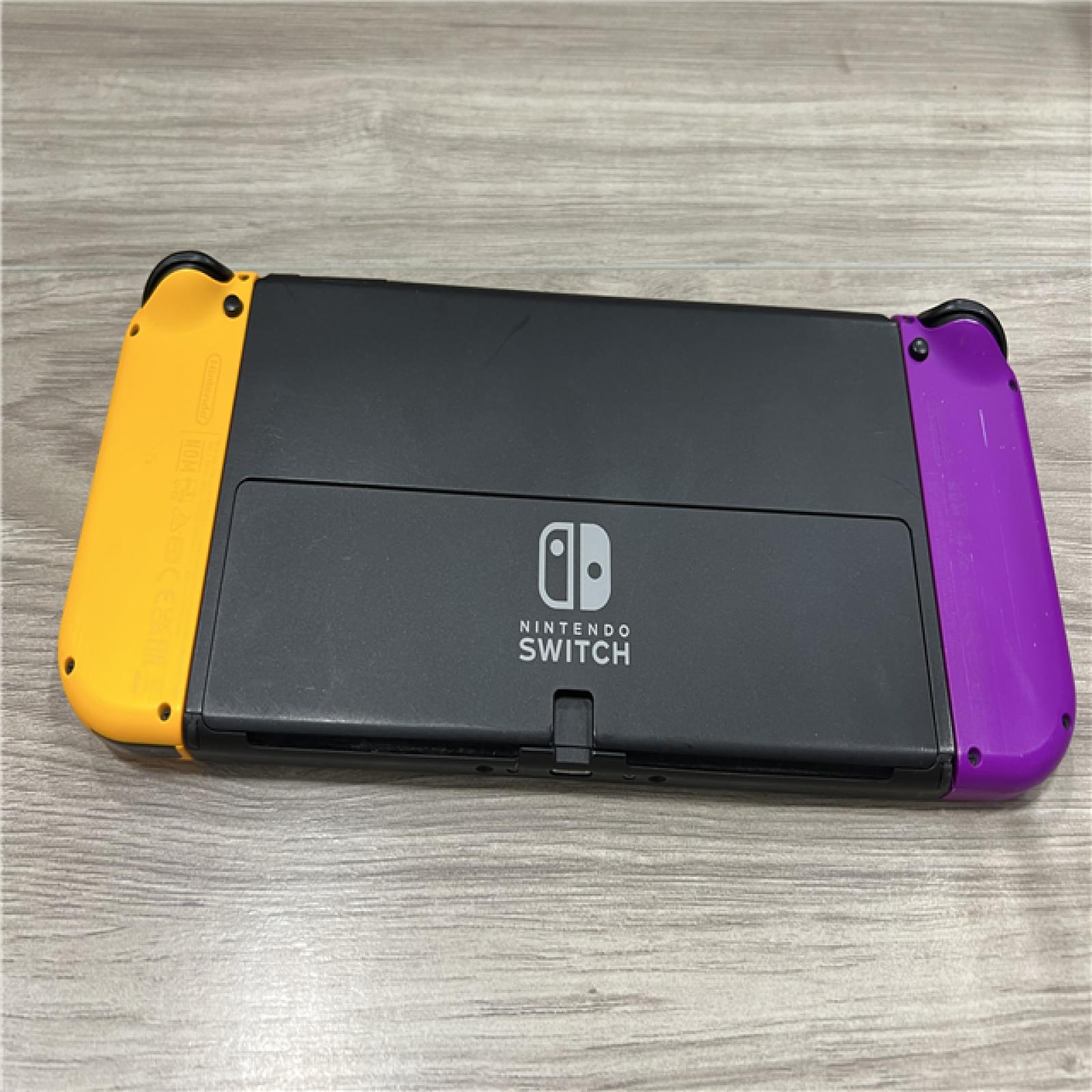 AS-IS Nintendo Switch Video Game Console HAC-001 Orange/Purple