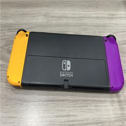 AS-IS Nintendo Switch Video Game Console HAC-001 Orange/Purple