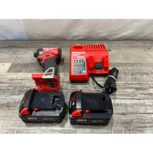 AS-IS Milwaukee FUEL 18V Lithium-Ion Brushless Cordless 1/4 in. Hex Impact Driver Kit
