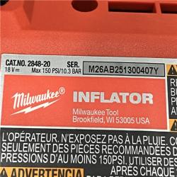 AS-IS Milwaukee 18-Volt Lithium-Ion Cordless Electric Portable Inflator (Tool-Only)