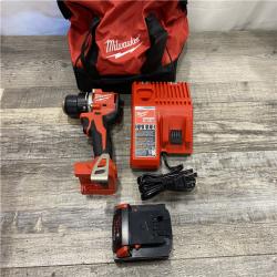 AS-IS Milwaukee 18V Lithium-Ion Brushless Cordless 1/2 in. Compact Drill/Driver Kit