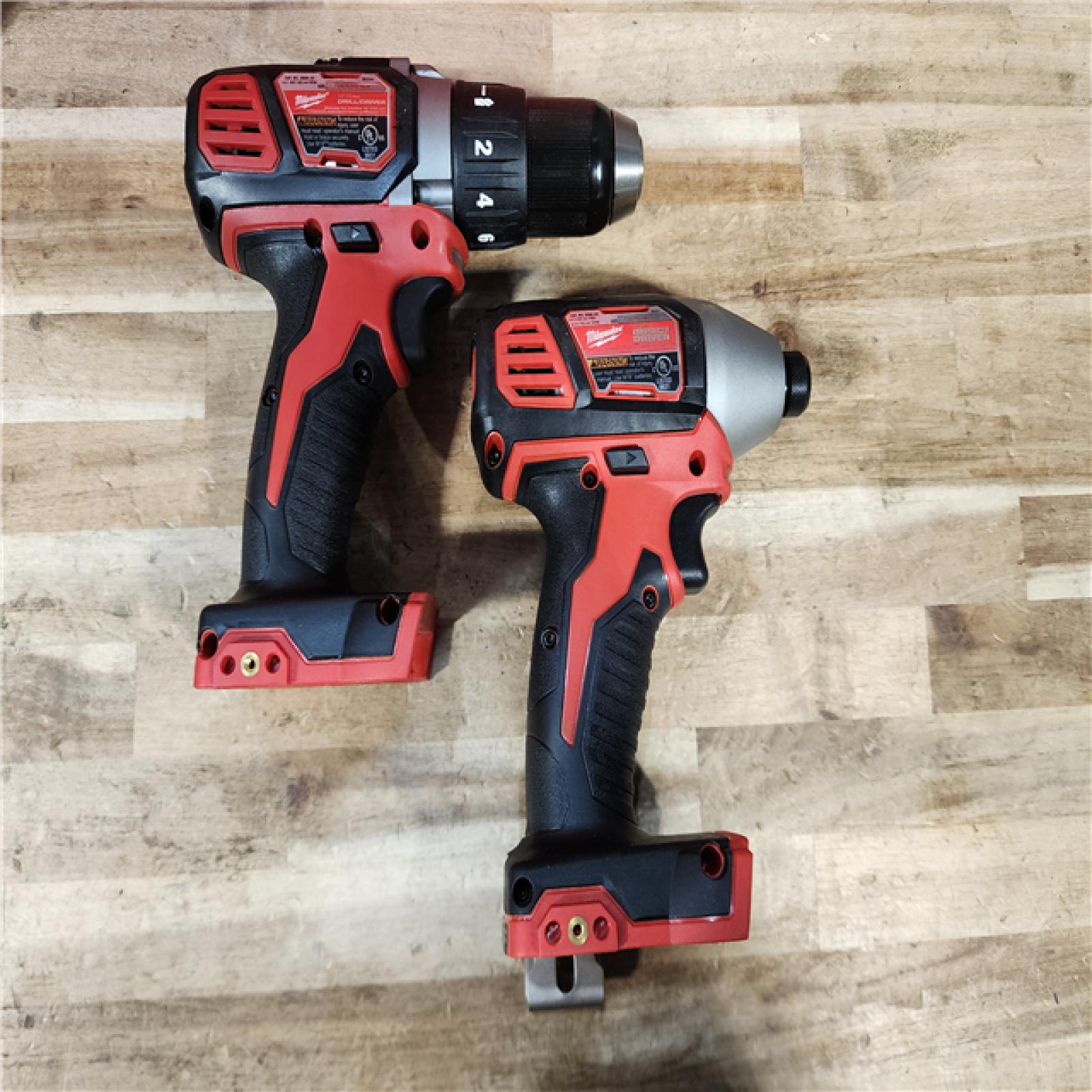 HOUSTON LOCATION - AS-IS Milwaukee 18V Lithium-Ion Cordless Drill Driver/Impact Driver Combo Kit