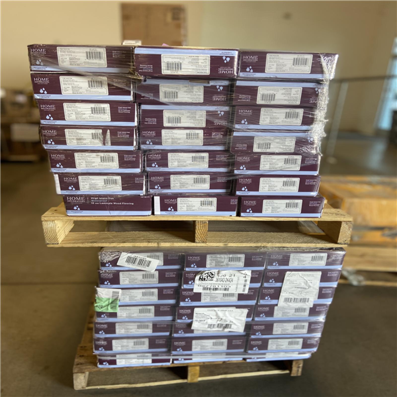 DALLAS LOCATION - Home Decorators Collection Virgil Island Oak 12 mm T x 8 in. W Waterproof Laminate Wood Flooring (15.9 sqft/case) (39 CASES)