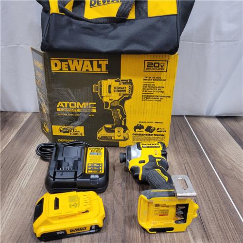 AS-IS DeWALT ATOMIC 20V MAX Cordless Compact Impact Driver Kit W/ Li-Ion Battery, 1/4, Brushless