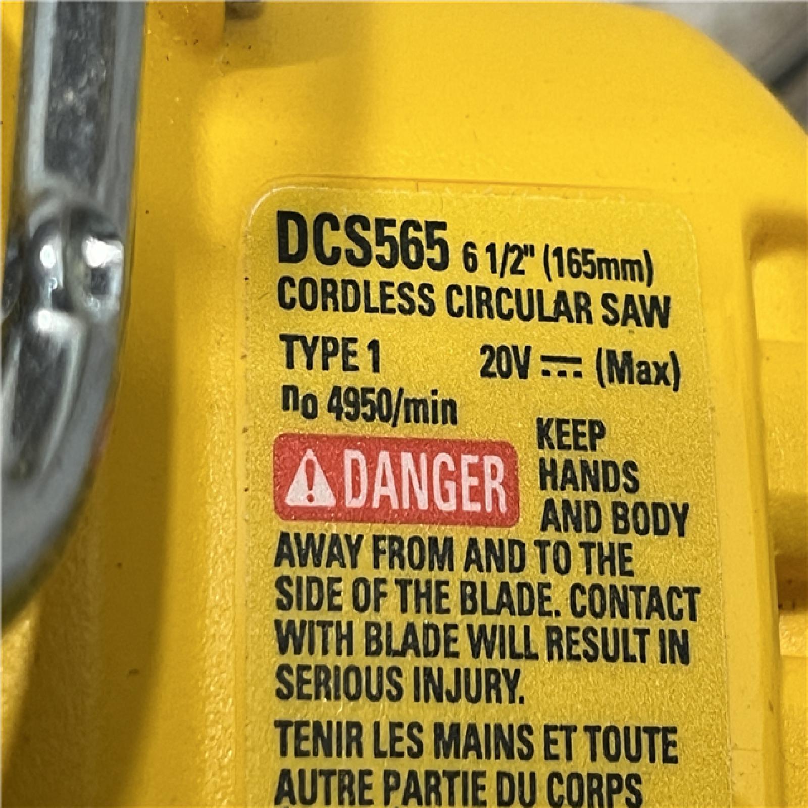 AS-IS DEWALT 20V MAX Cordless Brushless 6-1/2 in. Sidewinder Style Circular Saw (Tool Only)