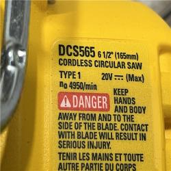 AS-IS DEWALT 20V MAX Cordless Brushless 6-1/2 in. Sidewinder Style Circular Saw (Tool Only)