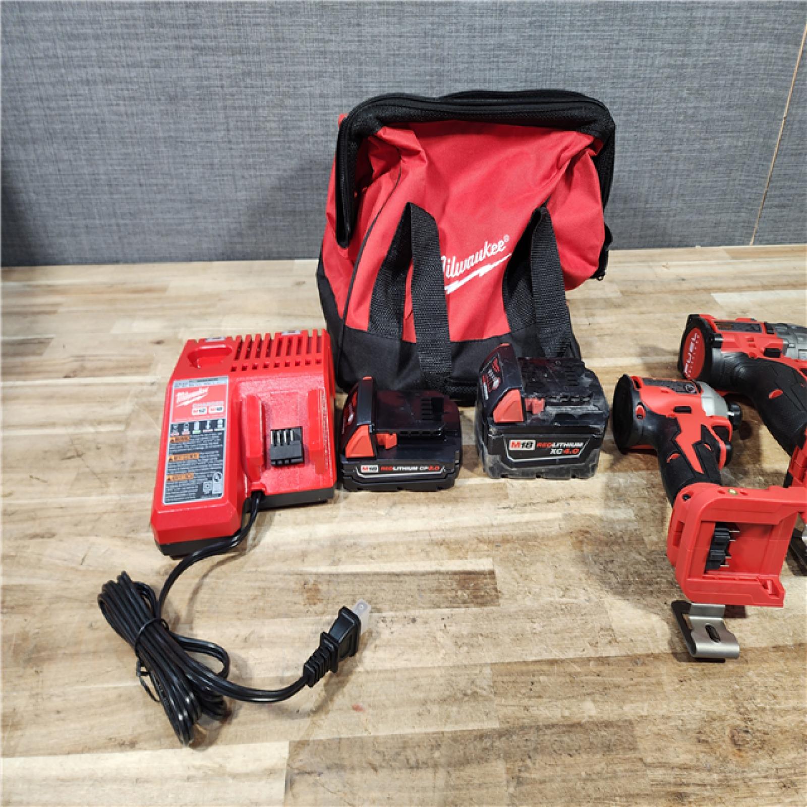 HOUSTON LOCATION - AS - IS Milwaukee 18-Volt Lithium-Ion Brushless Cordless Compact Hammer Drill/Impact Combo Kit