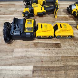 HOUSTON LOCATION - AS - IS DEWALT 2 TOOL COMBO KIT W/ (4) BATTERY & CHARGER
