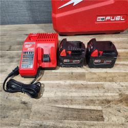 HOUSTON LOCATION - AS-IS Milwaukee M18 Fuel 18-Volt Lithium-Ion Brushless Cordless 1/2 in. Hammer Drill Driver Kit with Two 5.0 Ah Batteries  Charger  and Hard Case