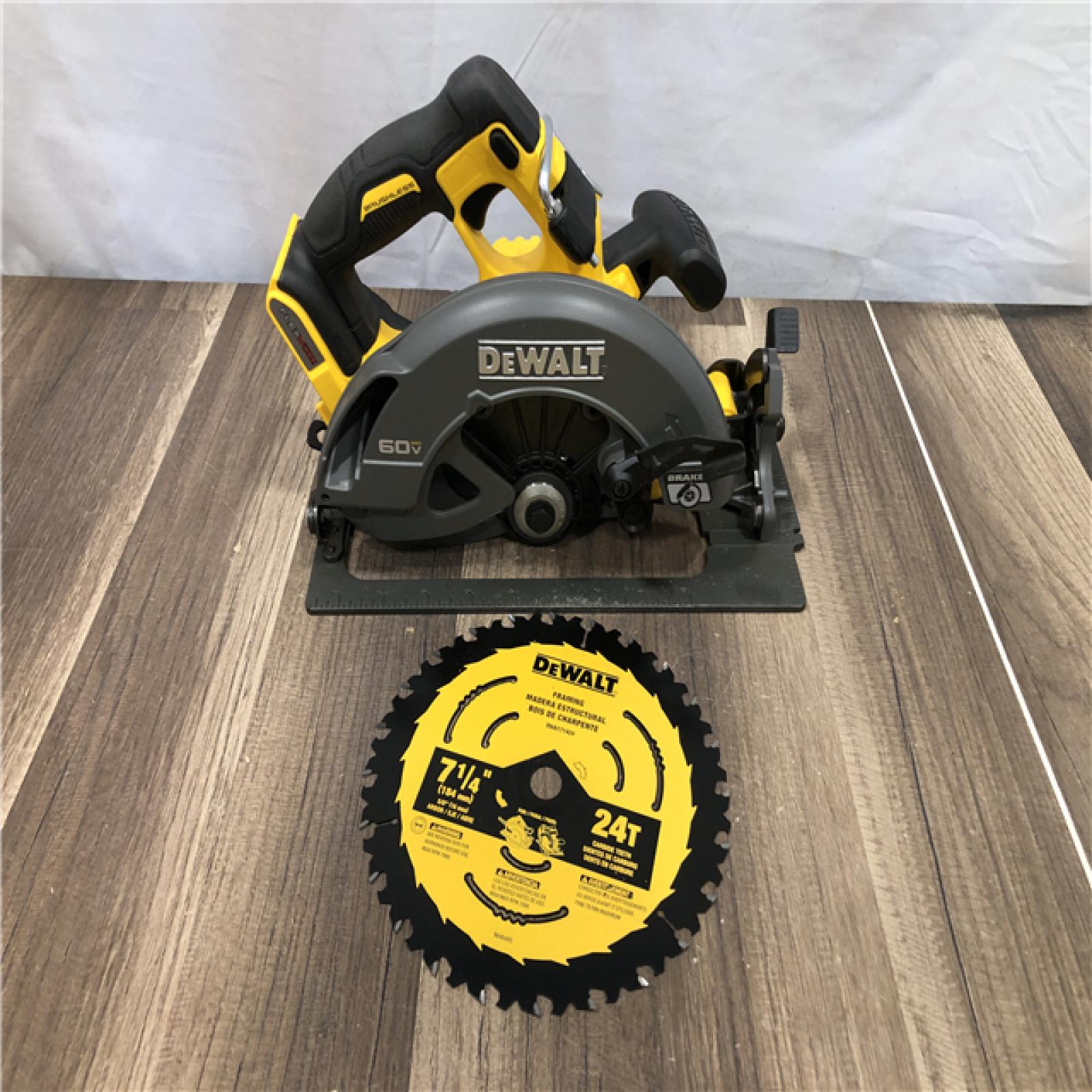 AS-IS DEWALT FLEXVOLT 60V MAX Cordless Brushless 7-1/4 in. Circular Saw with Brake (Tool Only)